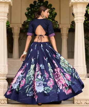 Artriddhs Dola silk D NO DEGITAL 10 Blue Designer lehenga wholesale Mumbai